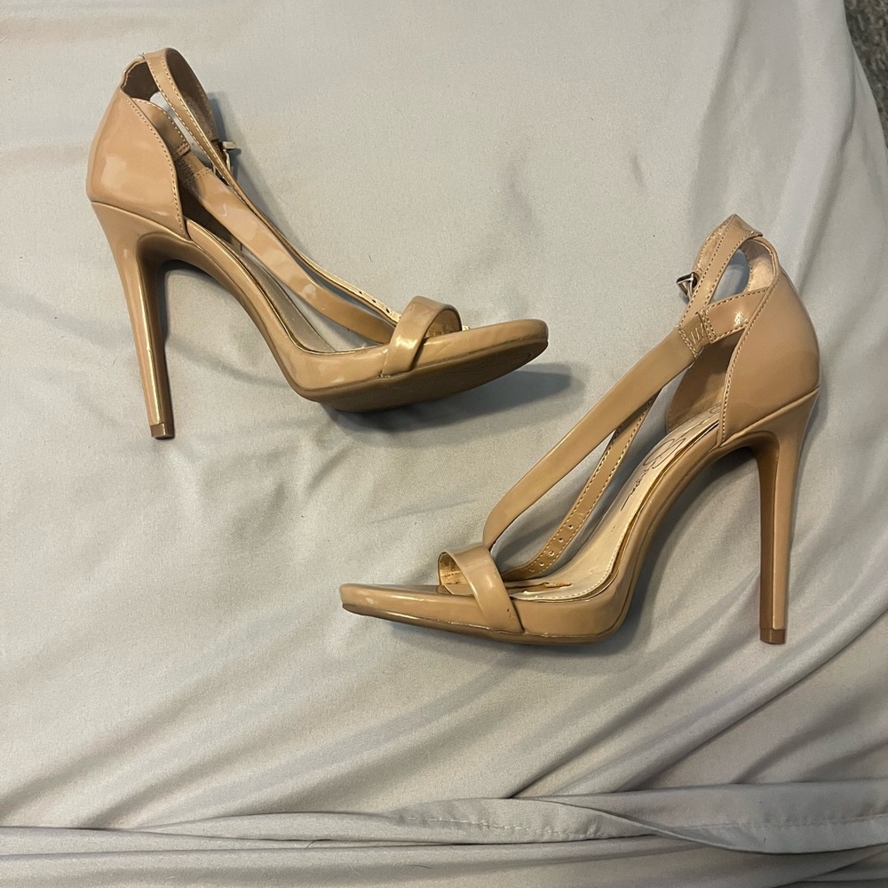 Jessica Simpson Nude Strappy Heels